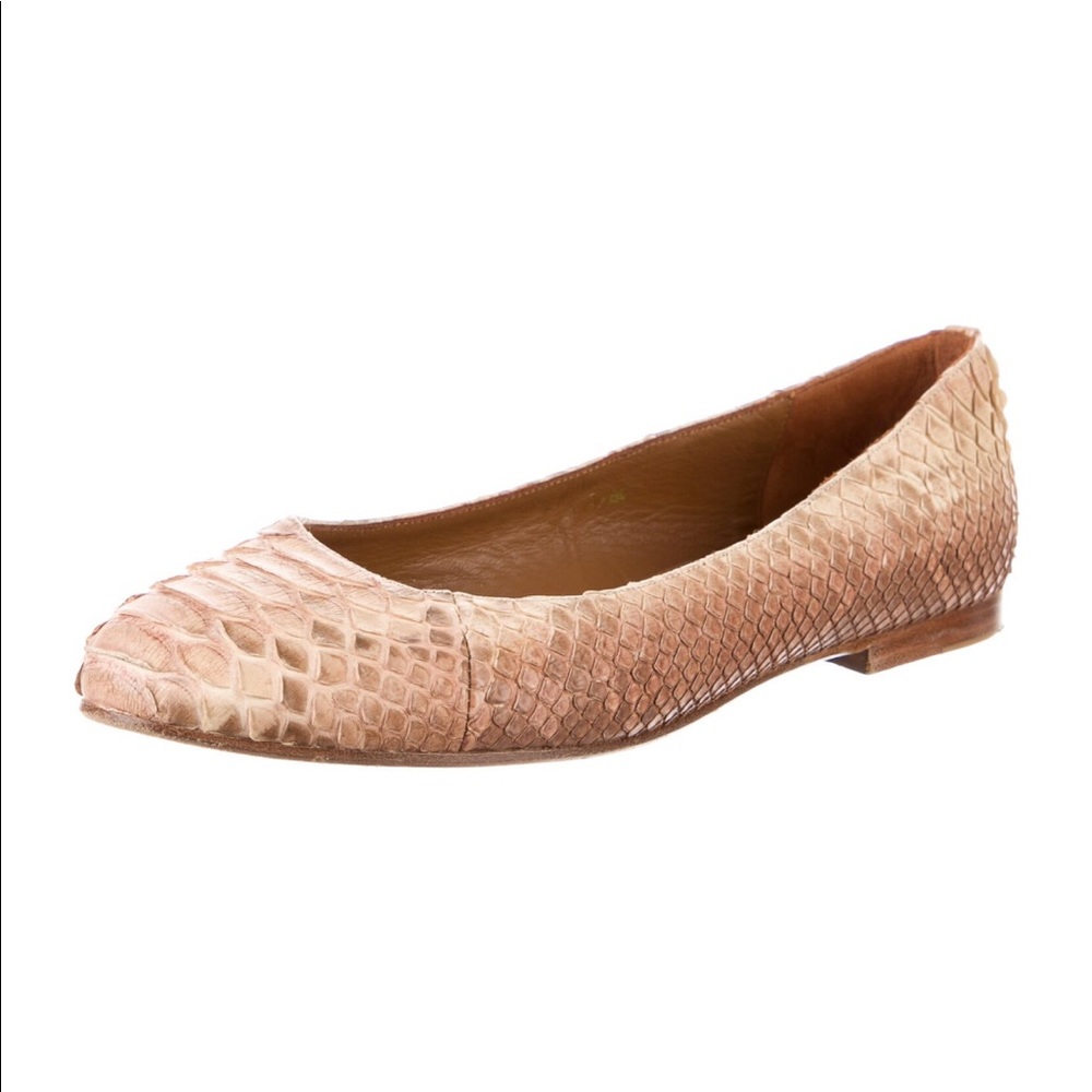 Margaux Ballet Flats Nude Python